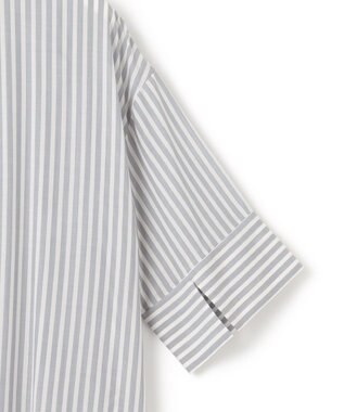 ICB 【接触冷感・洗える】 キュプラローンストライプ ワンピース ティールグレーストライプ系