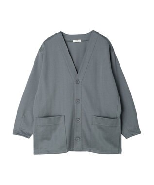 earth music&ecology ヘリンボーン調Ｖネックカーディガン Blue Gray