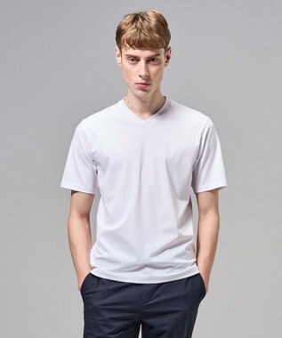 JOSEPH HOMME 【新色追加】ハイゲージベアスムース　VネックＴシャツ ホワイト系