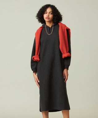 J.PRESS YORK STREET 【WOMEN】NEEDLE JERSEY ロングワンピース グレー系