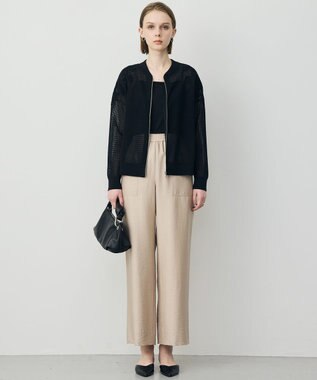 ICB L メッシュレースブルゾン ブラック