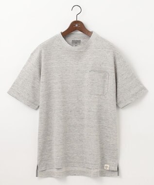 JOSEPH ABBOUD MOUNTAIN 【SPACE／UNISEX】清涼感 リネンハニカム Tシャツ ライトグレー系