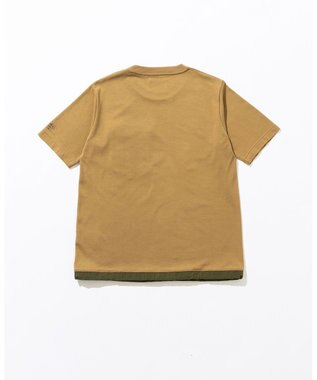 JOSEPH ABBOUD MOUNTAIN 【CREA掲載・テーム ヤルヴィモチーフ・サスティナブル】ビオグレース天竺ｘリップストップTシャツ キャメル系