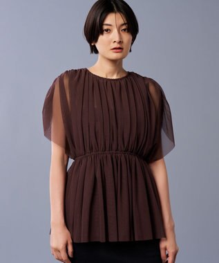 【洗濯機洗い可】カクテル チュール ブラウス（uncrave STANDARD）