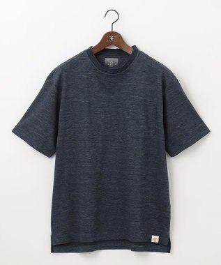 JOSEPH ABBOUD MOUNTAIN 【SPACE／UNISEX】清涼感 リネンハニカム Tシャツ ネイビー系