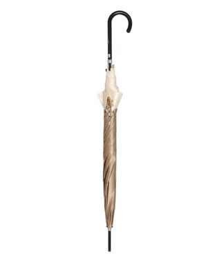 MOONBAT LANVIN COLLECTION 長傘 リーフ サテンプリント ジャンプ 耐風 ベージュ