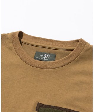 JOSEPH ABBOUD MOUNTAIN 【CREA掲載・テーム ヤルヴィモチーフ・サスティナブル】ビオグレース天竺ｘリップストップTシャツ キャメル系