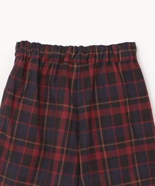 ANY KIDS チェック柄 プリーツ キュロット 赤系チェック