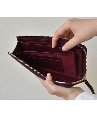 genten フレスコ　Ｌファスナー長財布 カシス