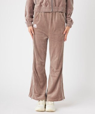 OP／FILA 【Kappa】ボックスシルエット ベロアトラックパンツ グレー