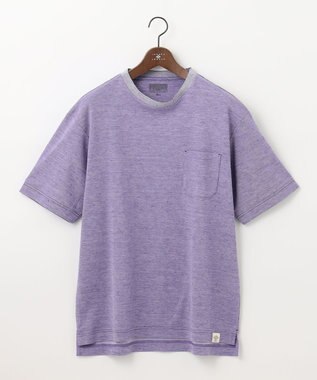 JOSEPH ABBOUD MOUNTAIN 【SPACE／UNISEX】清涼感 リネンハニカム Tシャツ パープル系