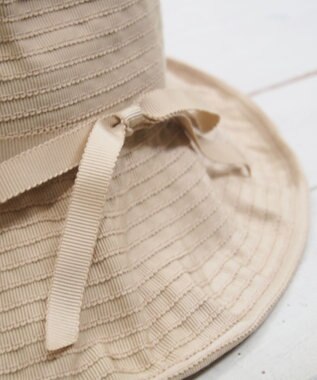 石田製帽 〈25SS新作〉グログランリボン ソフトハット ベージュ