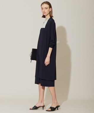ICB L 【WEB限定カラーあり・接触冷感・UVケア・洗える】 シンセティックハイゲージ ロングカーディガン ネイビー系