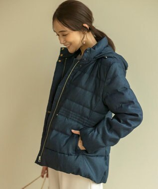 組曲 S ライトタフタショートダウンコート 【WEB限定】ネイビーツイード系5