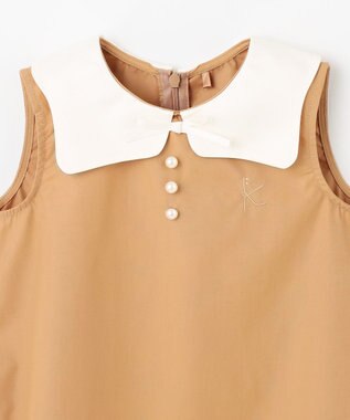 組曲 KIDS 【110-140㎝】カーブカラー ワンピース ベージュ