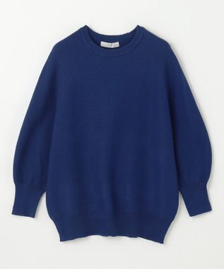 ANY L 【洗濯機可/6色展開】ラウンドネックガーターニット ロイヤル