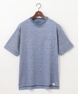 JOSEPH ABBOUD MOUNTAIN 【SPACE／UNISEX】清涼感 リネンハニカム Tシャツ サックスブルー系