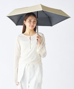 MOONBAT 【遮光100％/超軽量/自動開閉】マジで軽い傘 晴雨兼用 折りたたみ日傘 マジカルテックプロテクション 50cm ベージュ