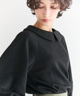 #Newans 【セレモニーにも/洗濯機可】ランタンスリーブブラウス ブラック