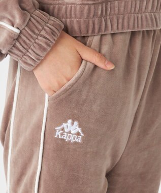 OP／FILA 【Kappa】ボックスシルエット ベロアトラックパンツ グレー