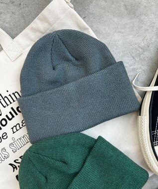 WEGO カラーショートビーニー グレー