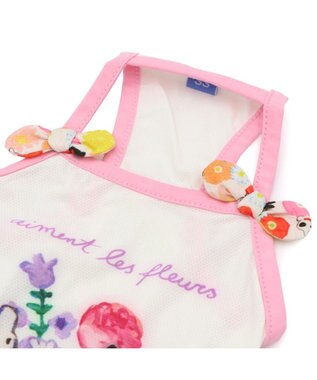 PET PARADISE リサとガスパール タッチワンクール プラス キャミソール 《フラワー》 小型犬 ホワイト×ピンク