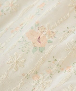 earth music&ecology フラワープリント刺繍ブラウス Pink Orange