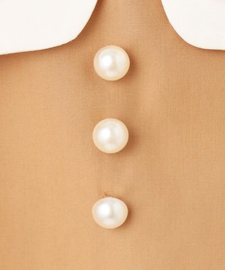 組曲 KIDS 【110-140㎝】カーブカラー ワンピース ベージュ