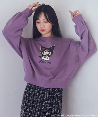 earth music&ecology マイメロディ＆クロミ／ｅａｒｔｈ　レトロアートスウェット Purple