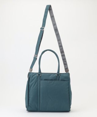 Y'SACCS 【ムック本掲載】ツイルナイロン　スクエアトート　Mサイズ ブルーグリーン