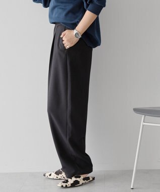 AMERICAN HOLIC ウールライクカーブスラックスパンツ Black