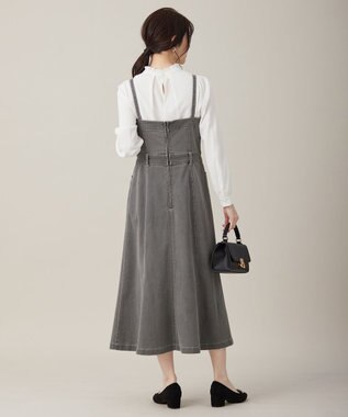 ANY SIS 【洗える】ストレッチライトデニム ワンピース グレー