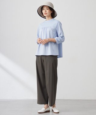 J.PRESS LADIES 【WEB限定カラーあり・洗える・UVカット・畳める】BRAID HAT ライトグレー系