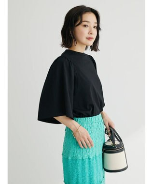 Green Parks 汗じみ防止袖ギャザープルオーバー Off White