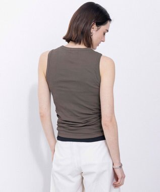 NAVE 【Nave・洗える】ガーゼフライス タンクトップ カーキ系