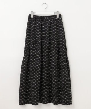 Feroux エンボスドット スカート ブラック系1