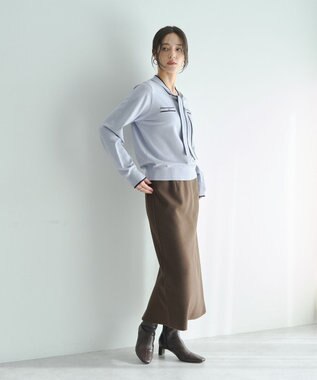 YECCA VECCA 配色ボウタイニット Ivory