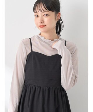 earth music&ecology シアーリブプルオーバー Light Gray