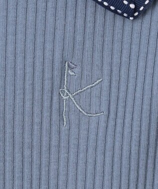 組曲 KIDS 【110-140㎝】 セーラーカラー リブトップス サックスブルー