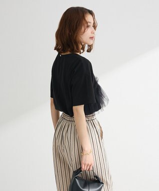 Green Parks ・ＥＬＥＮＣＡＲＥ　ＤＵＥ　チュールフリルレイヤーＴＥＥ Khaki