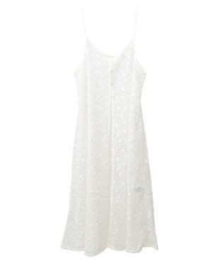 earth music&ecology チュールレースレイヤードキャミドレ Ivory