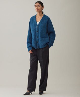 UNFILO MENS ウールライク ワイドパンツ ブラック