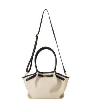 AMERICAN HOLIC 【2点SET】ベルトラウンドトートバッグ Off White