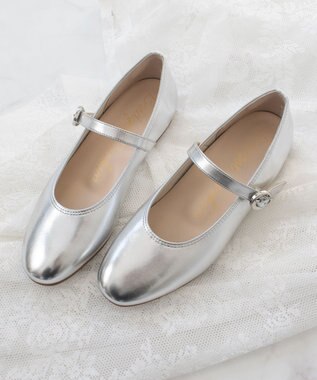 Bridget Birkin 【Bridget Birkin】モチーフパーツメリージェーンレインパンプス シルバー