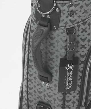 23区GOLF 【UNISEX】モノグラムライトキャディバッグ　ベテランゴルファーにもおすすめなモダンデザイン ブラック系5