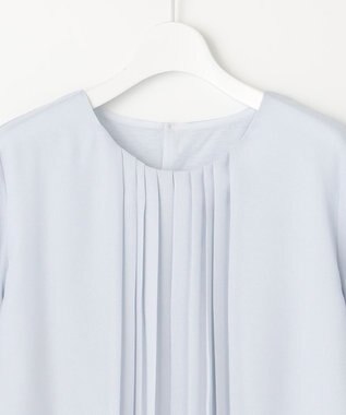 J.PRESS LADIES S プリーツシフォン カットソー サックスブルー系