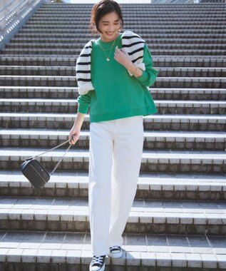 23区 【WEB&一部店舗限定カラーあり/Oggi2月号掲載】カラー スウェット [一部店舗限定カラー]エメラルド(5月)