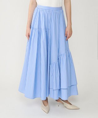 GRACE CONTINENTAL イレギュラーギャザースカート ストライプ