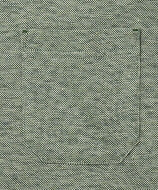 JOSEPH ABBOUD MOUNTAIN 【SPACE／UNISEX】清涼感 リネンハニカム Tシャツ 黄緑系