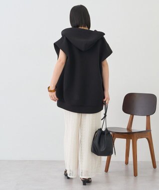 AMERICAN HOLIC ポンチZIPフーディーベスト Ivory